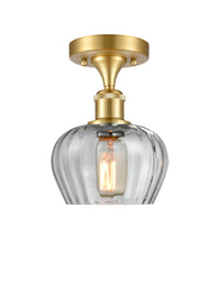 Ballston Semi-Flush Mount White Chrome