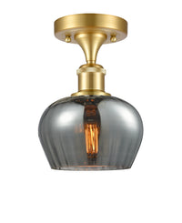 Ballston Semi-Flush Mount White Chrome