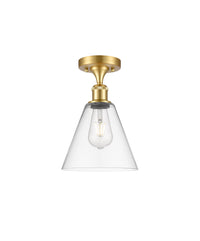 Ballston Semi-Flush Mount White Polished Chrome