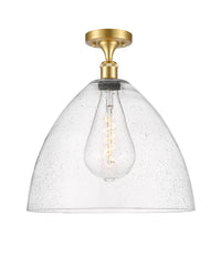Ballston Semi-Flush Mount White Chrome Brass