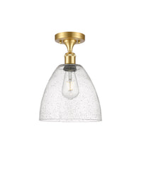 Ballston Semi-Flush Mount Cast Brass White