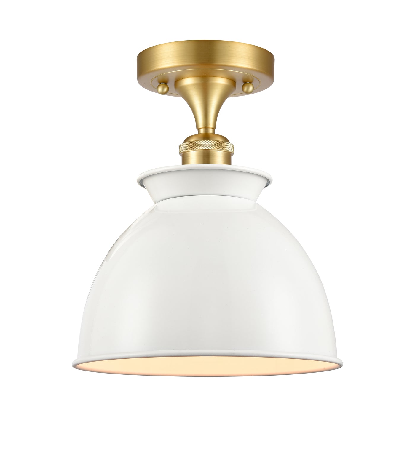 Ballston Semi-Flush Mount White Chrome