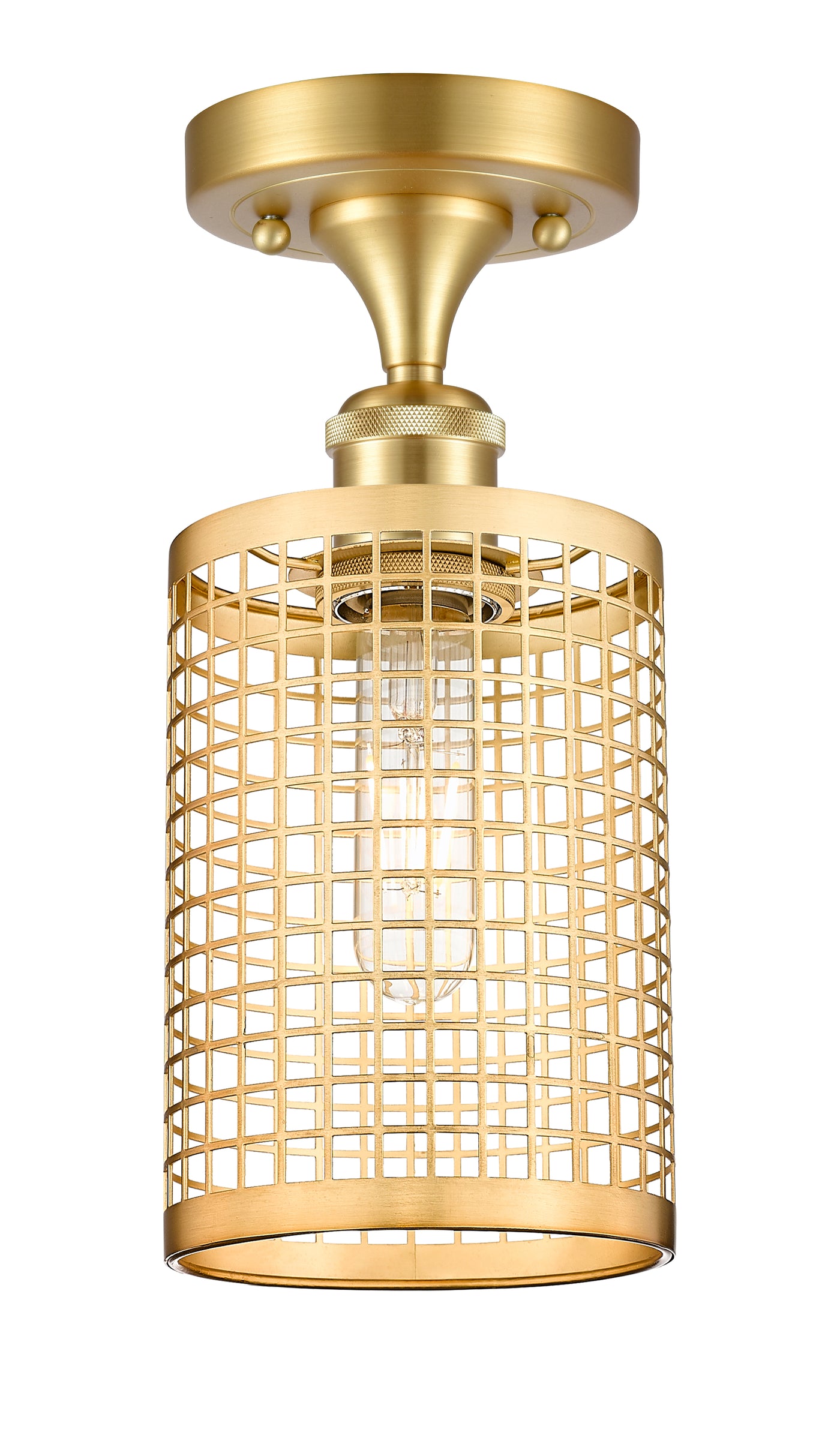 Ballston Semi-Flush Mount Polished Nickel