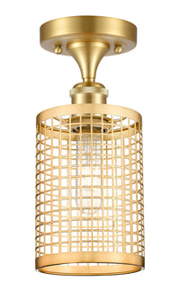 Ballston Semi-Flush Mount Polished Nickel
