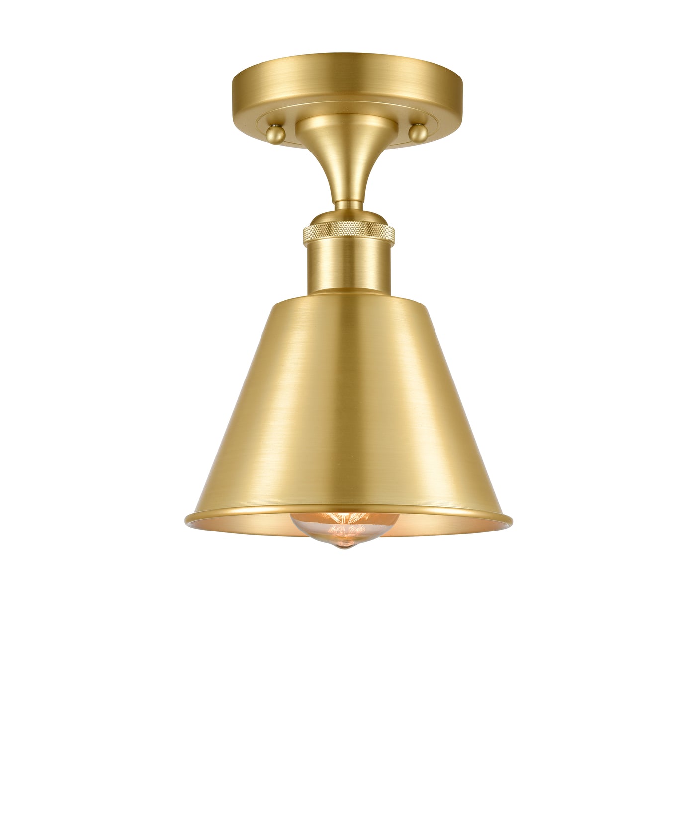 Ballston Semi-Flush Mount Cast Brass Steel