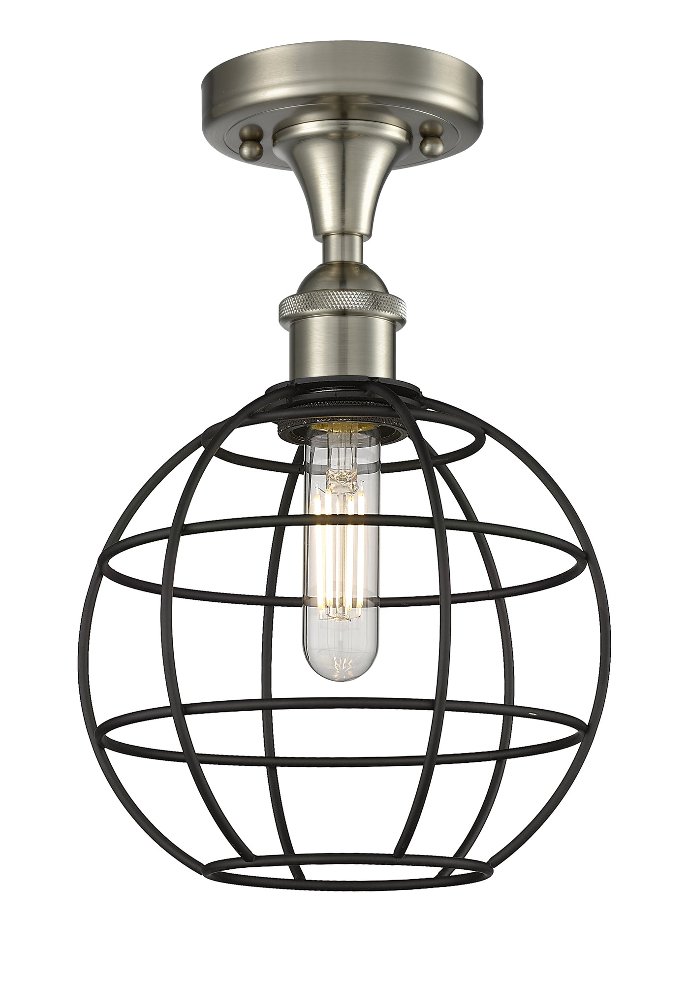 Ballston Semi-Flush Mount Brushed Satin Nickel