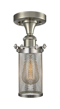 Austere Semi-Flush Mount 11.25 Inch Satin Nickel