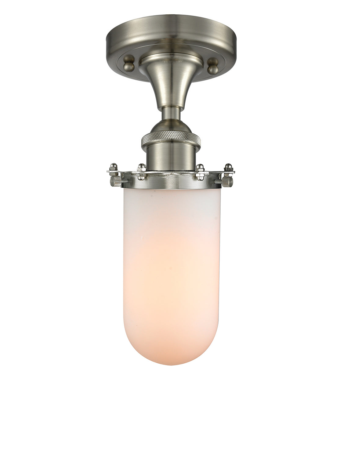 Austere Semi-Flush Mount Satin Nickel Brass