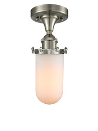 Austere Semi-Flush Mount Satin Nickel Brass