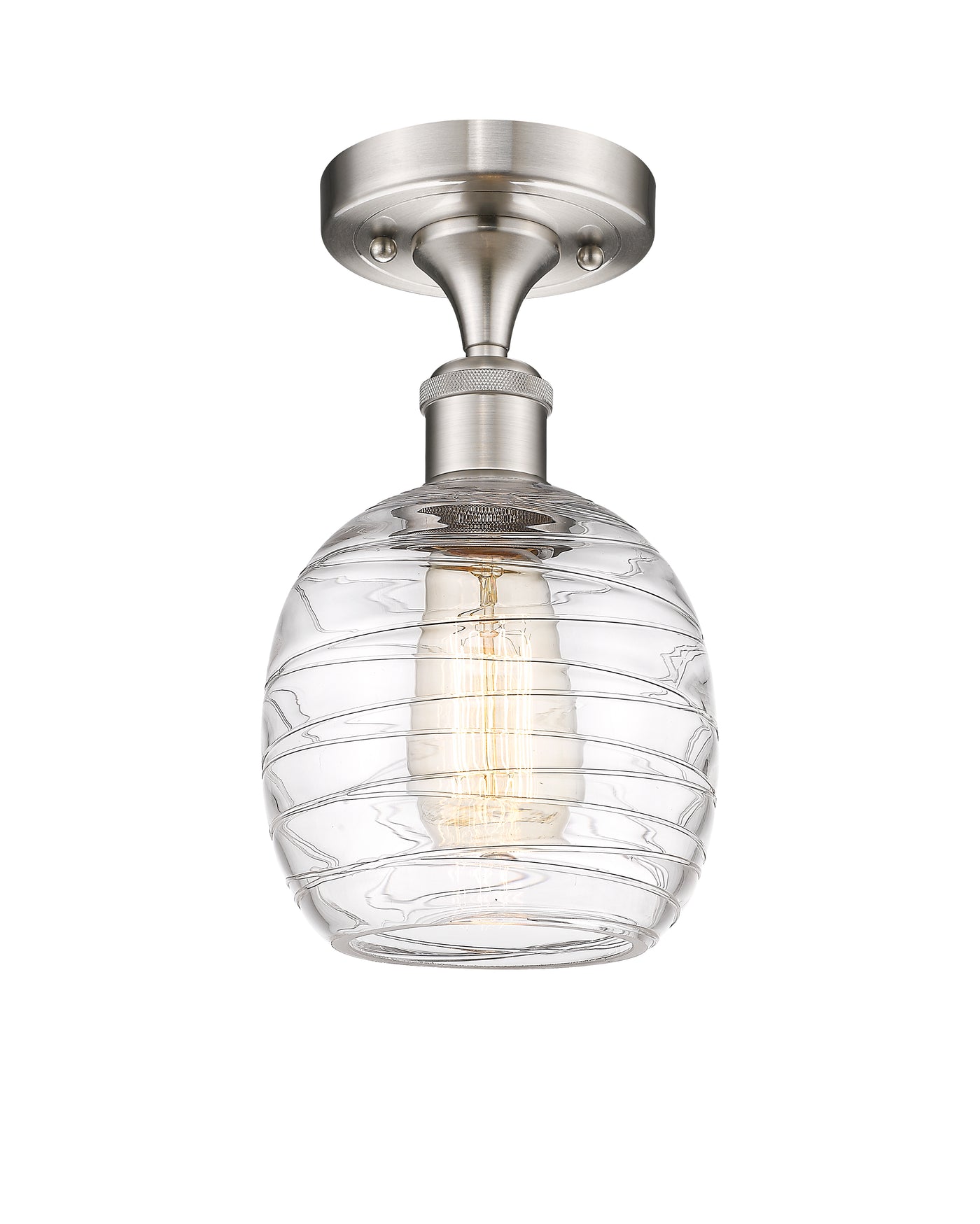 Ballston Semi-Flush Mount White Chrome