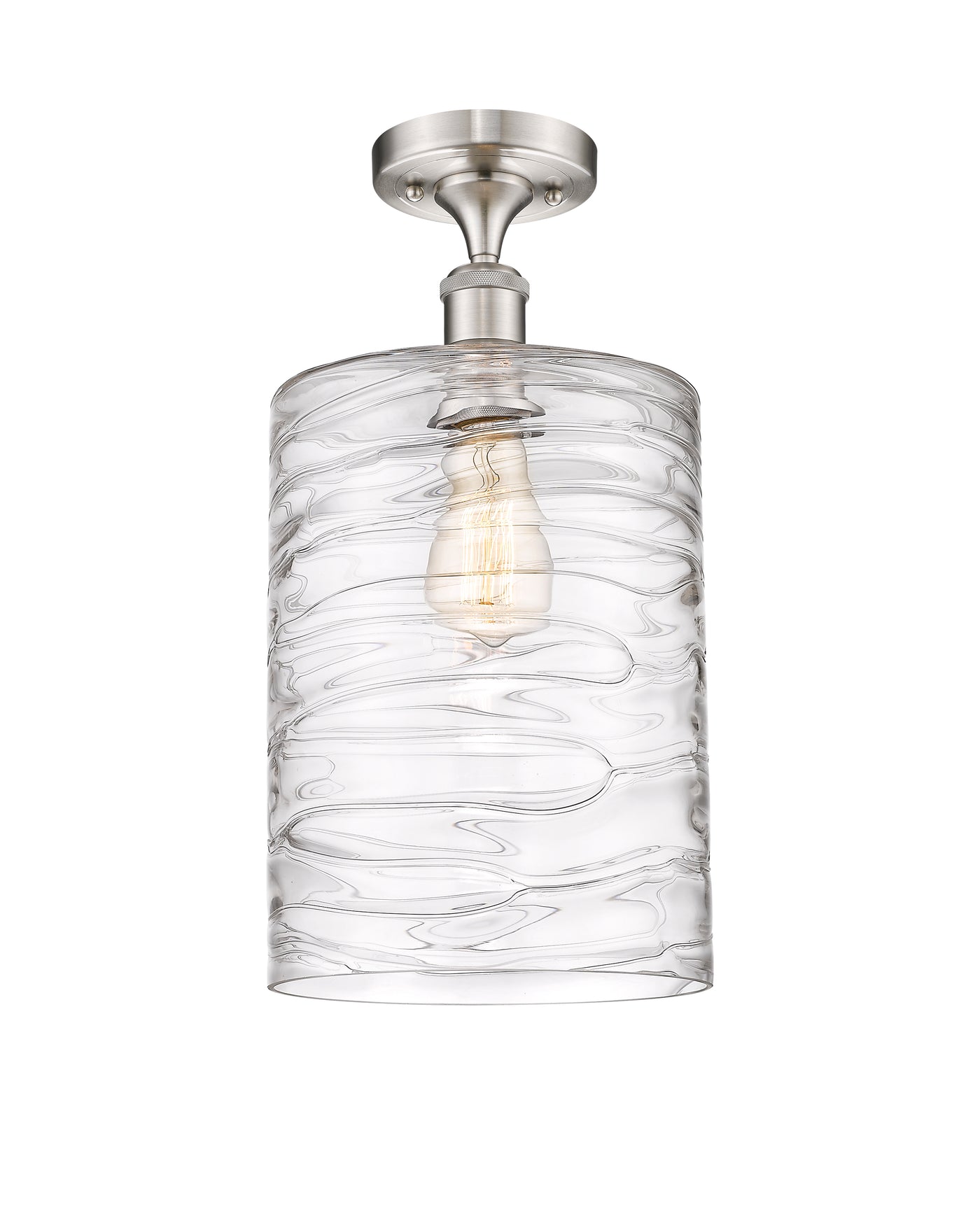 Ballston Semi-Flush Mount - Brass Glass Elegance