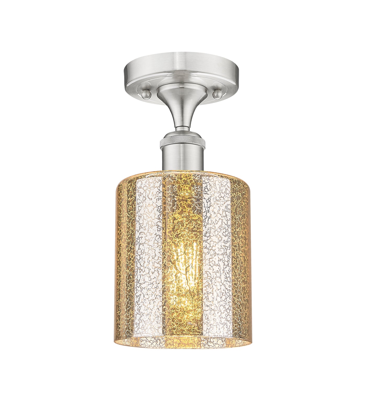 Ballston Semi-Flush Mount White Chrome
