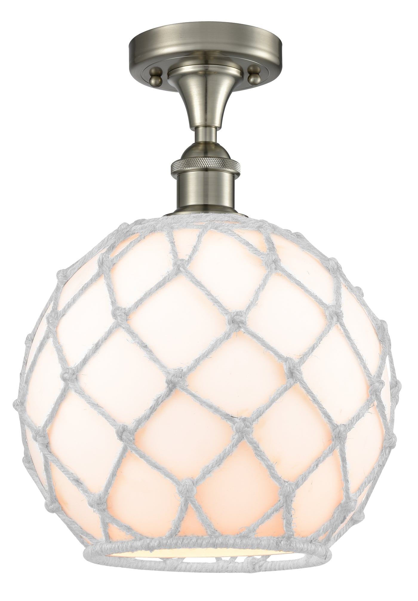 Ballston Semi-Flush Mount White Chrome