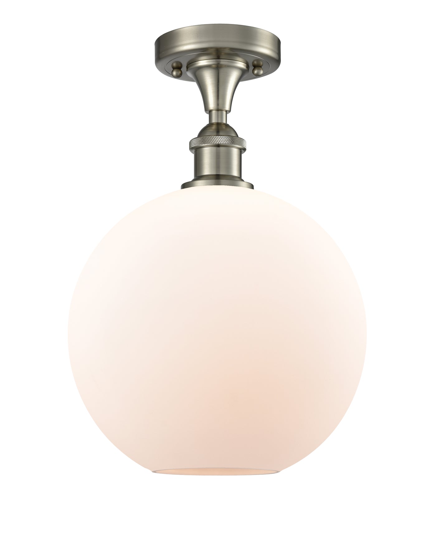 Ballston Semi-Flush Mount White Chrome Finish
