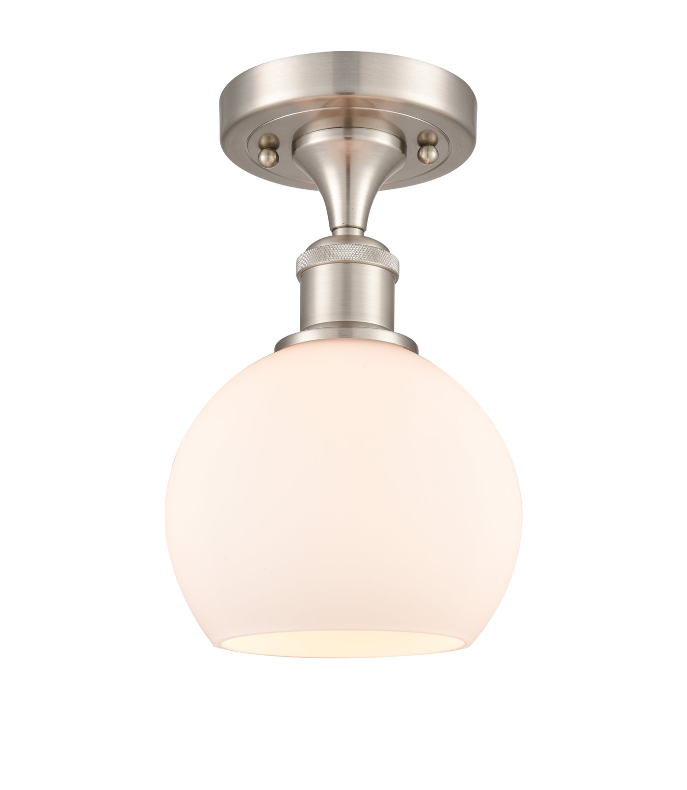 Ballston Semi-Flush Mount White Chrome