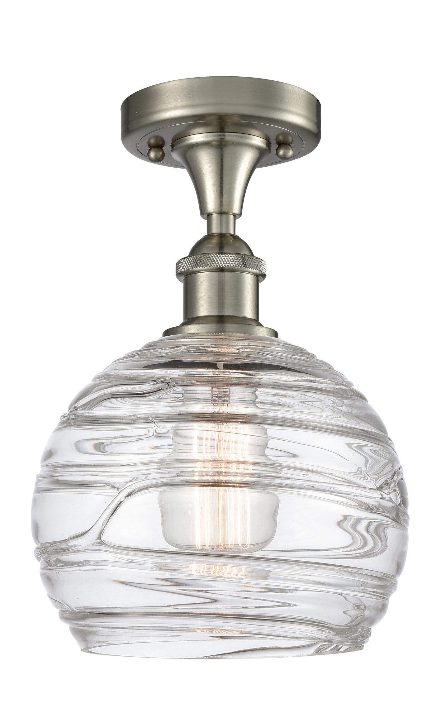 Ballston Semi-Flush Mount White Chrome