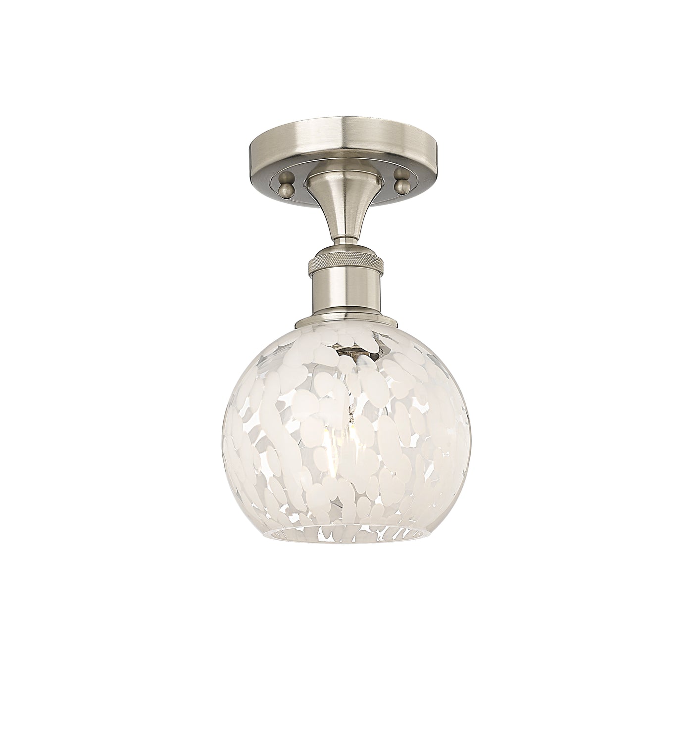 Ballston Semi-Flush Mount White Polished