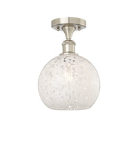 Ballston Semi-Flush Mount White Polished Chrome