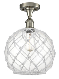 Ballston Semi-Flush Mount White Chrome