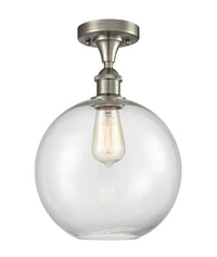 Ballston Semi-Flush Mount White Chrome Finish