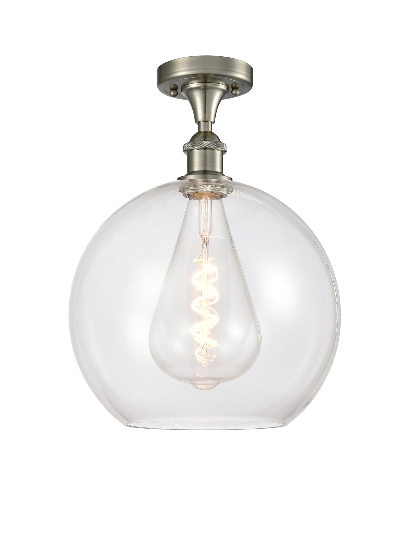 Ballston Semi-Flush Mount White Chrome