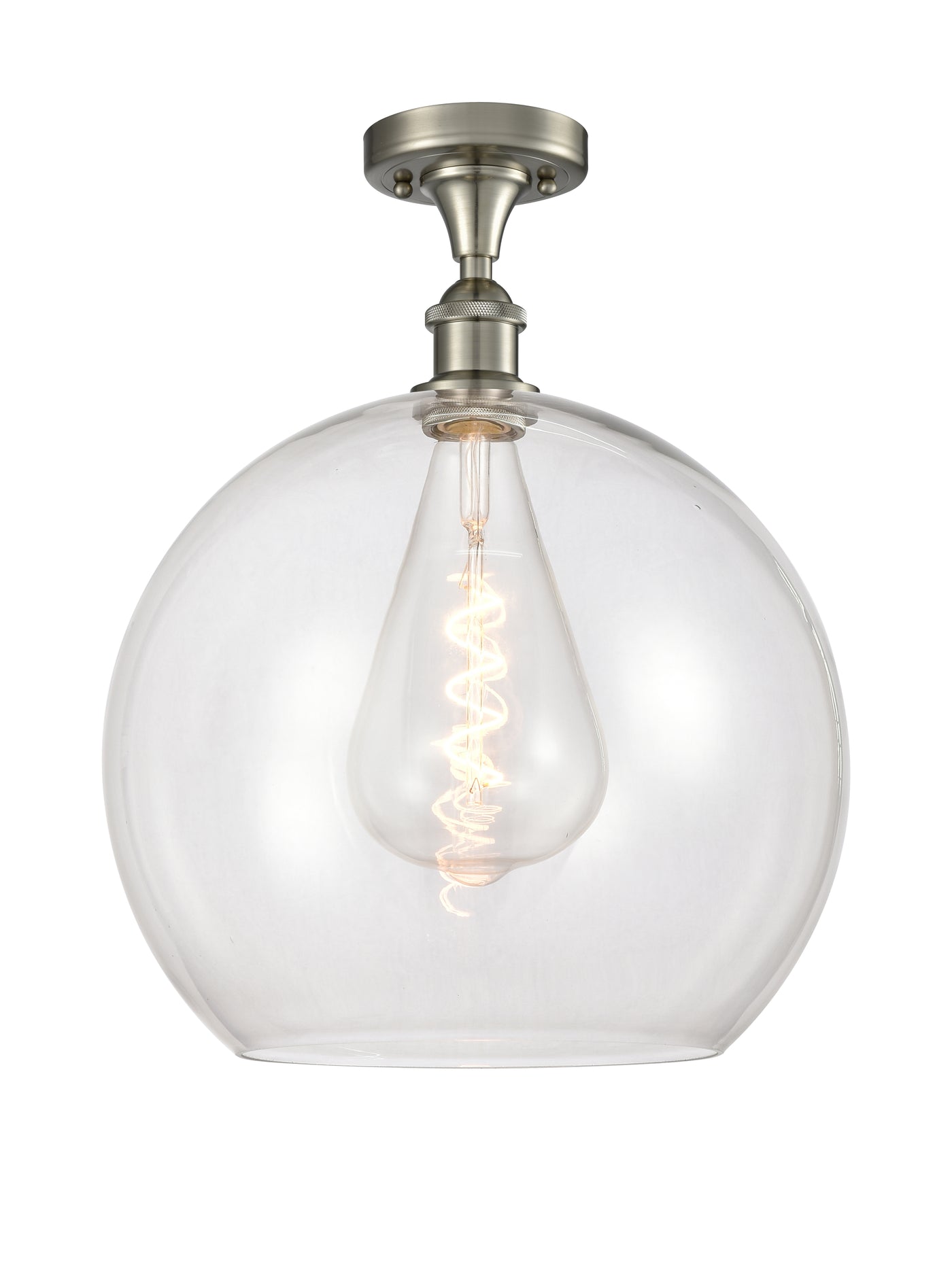 Ballston Semi-Flush Mount White Chrome