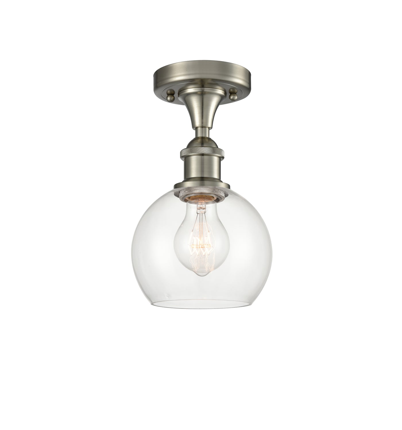 Ballston Semi-Flush Mount White Chrome