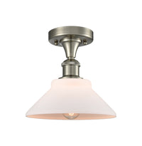 Ballston Semi-Flush Mount White Cast Brass