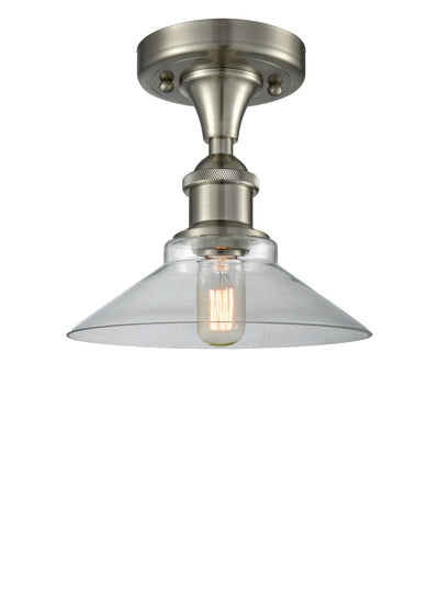 Ballston Semi-Flush Mount White Cast Brass