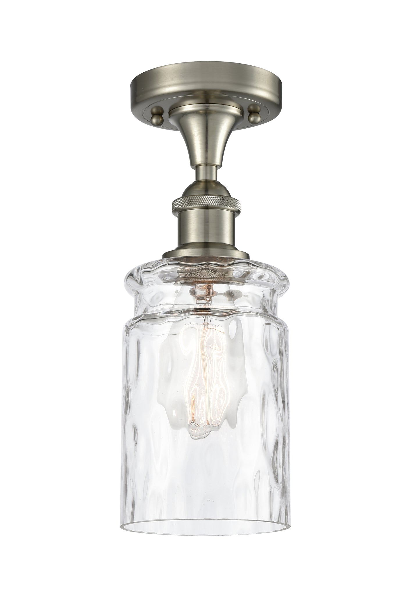 Ballston Semi-Flush Mount White Chrome