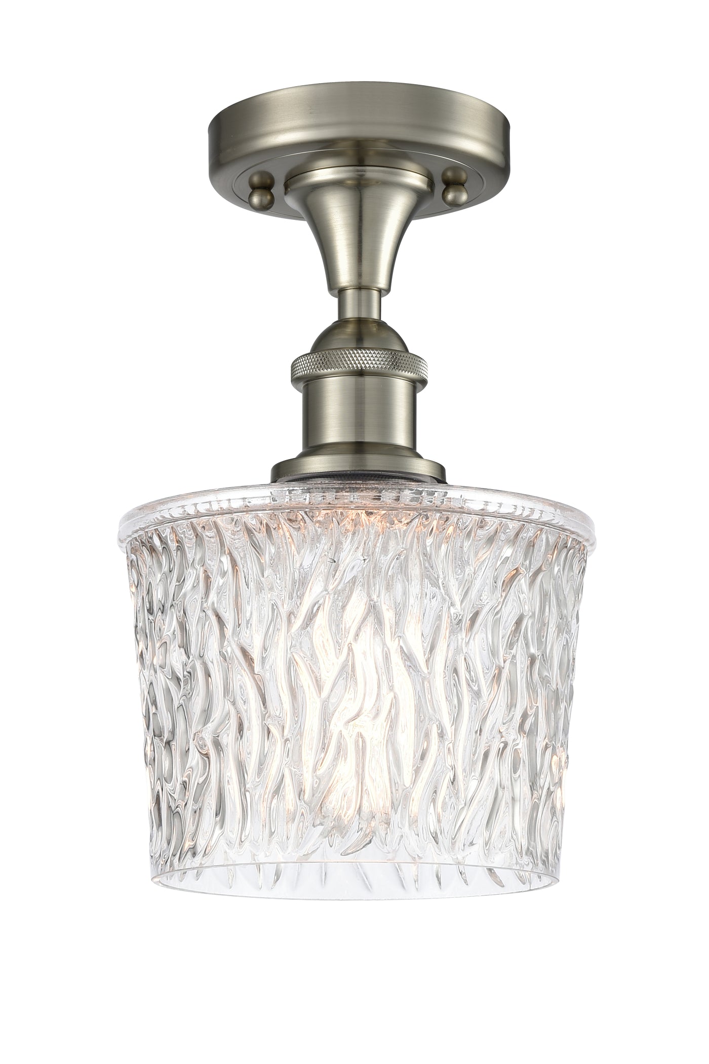 Ballston Semi-Flush Mount White Chrome