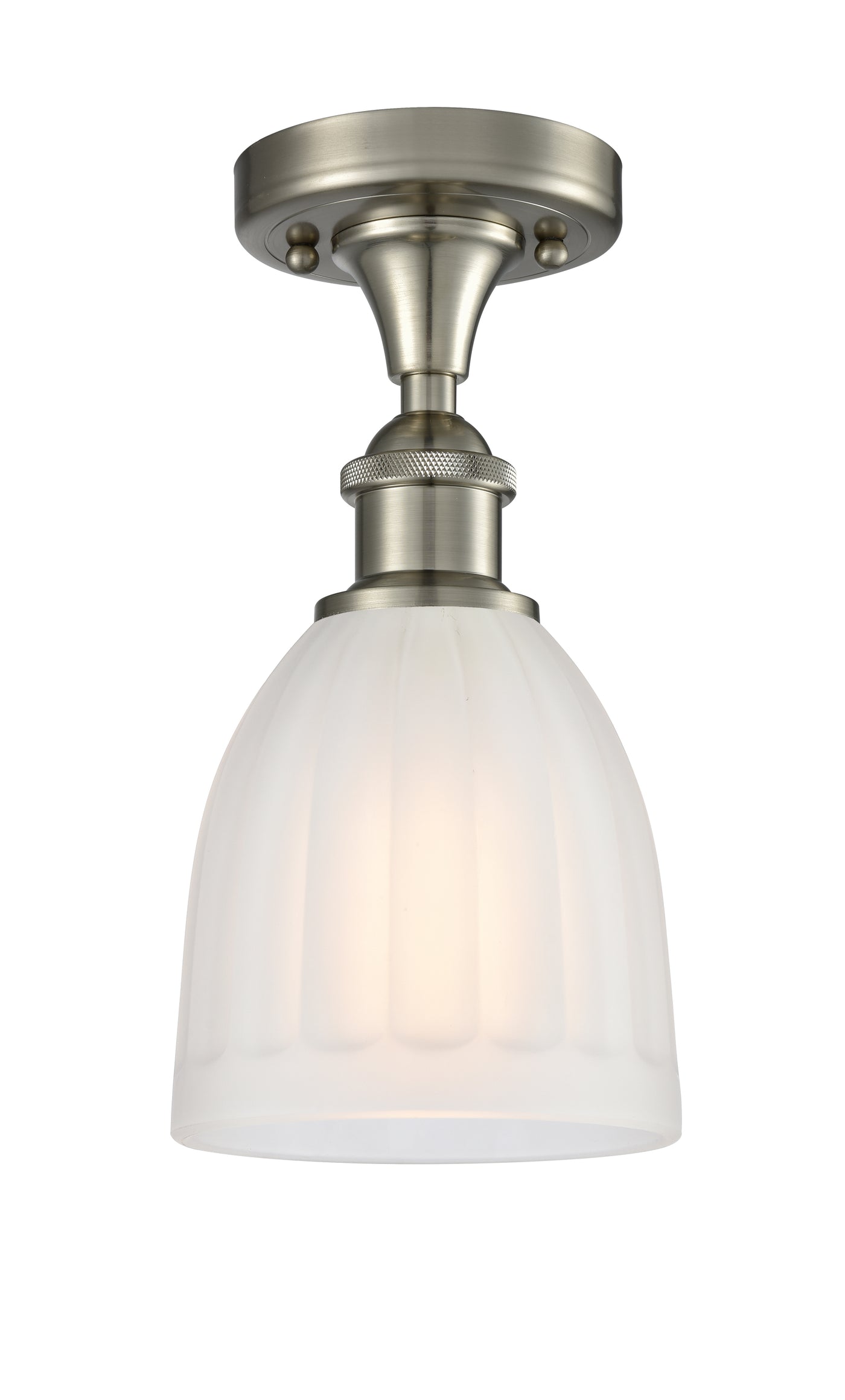 Ballston Semi-Flush Mount White Polished Chrome