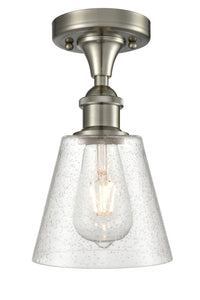 Ballston Semi-Flush White Chrome Cast Brass