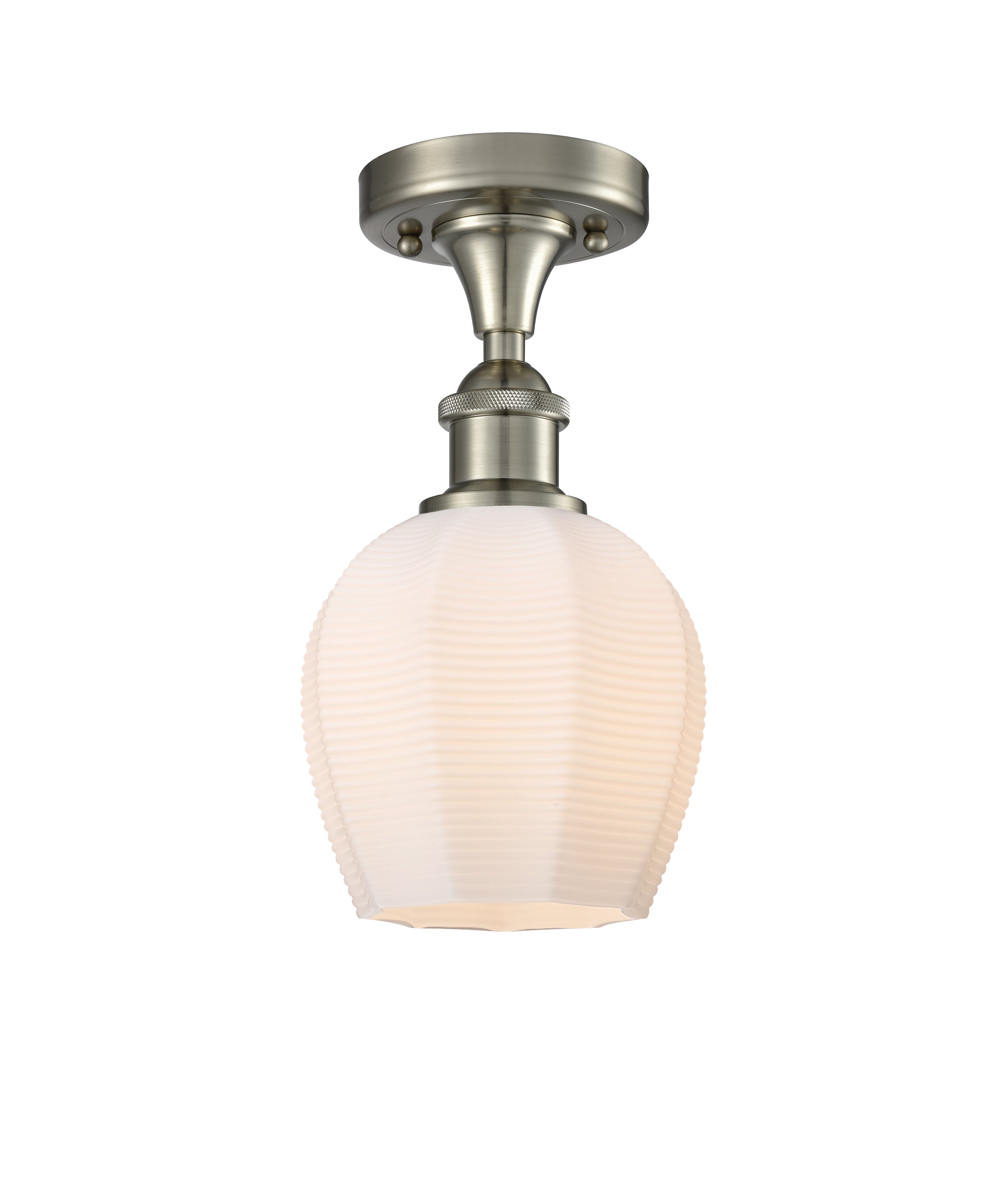 Ballston Semi-Flush Mount White Chrome