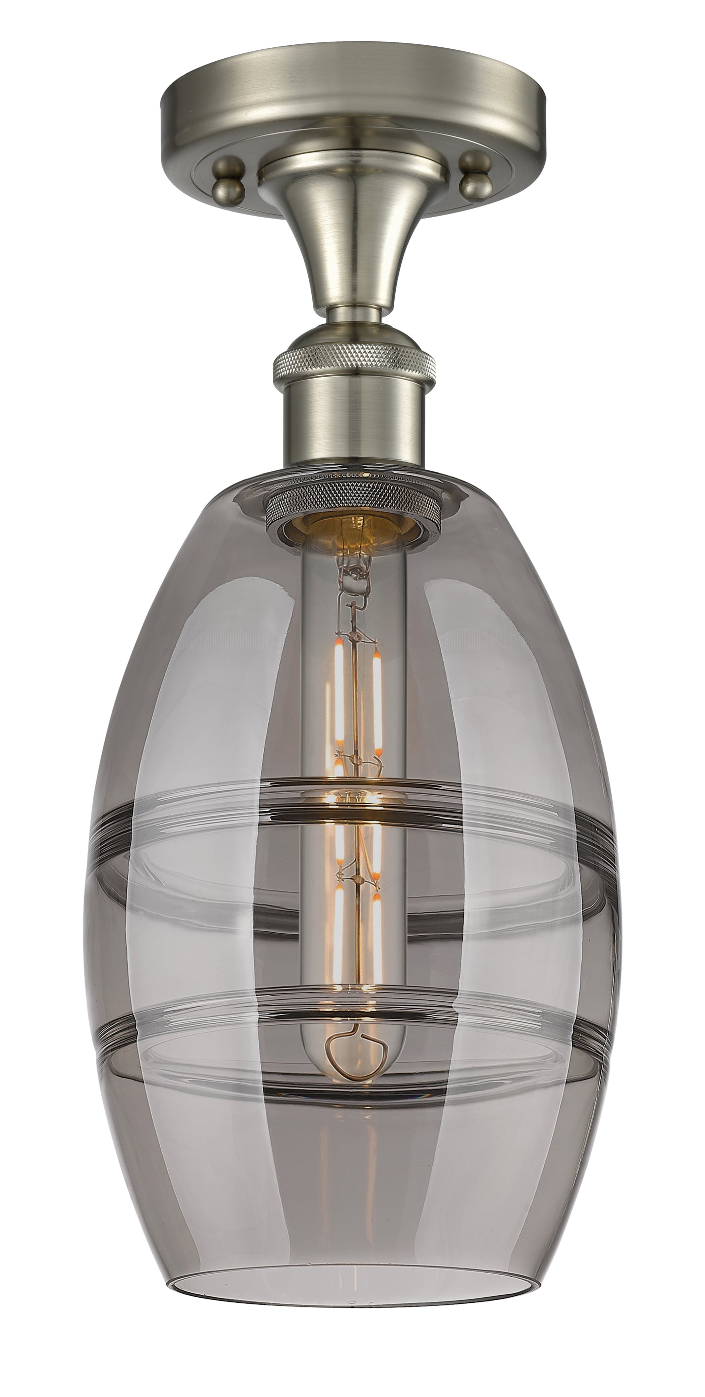 Ballston Semi-Flush Mount White Chrome