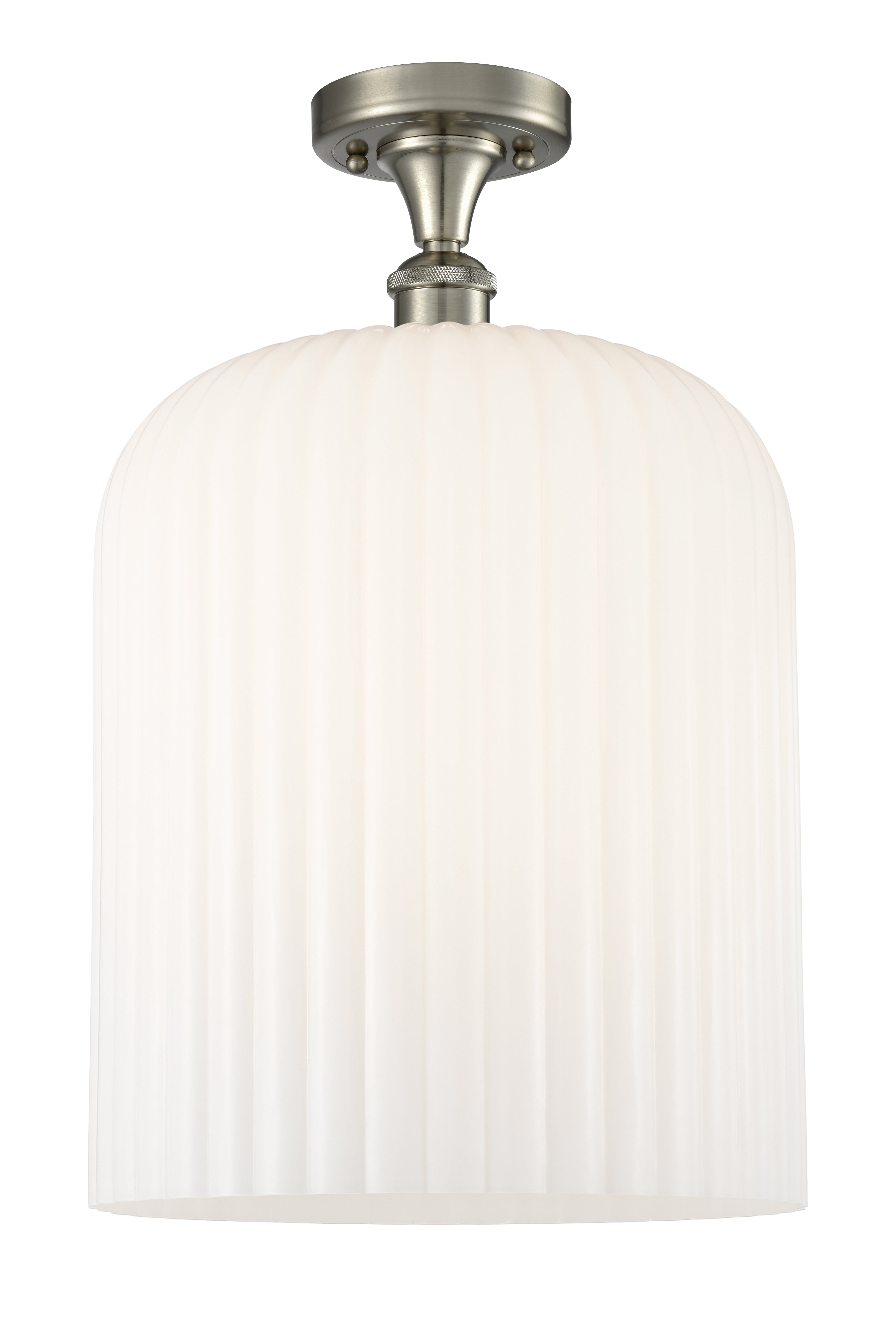 Ballston Semi-Flush Mount White Chrome