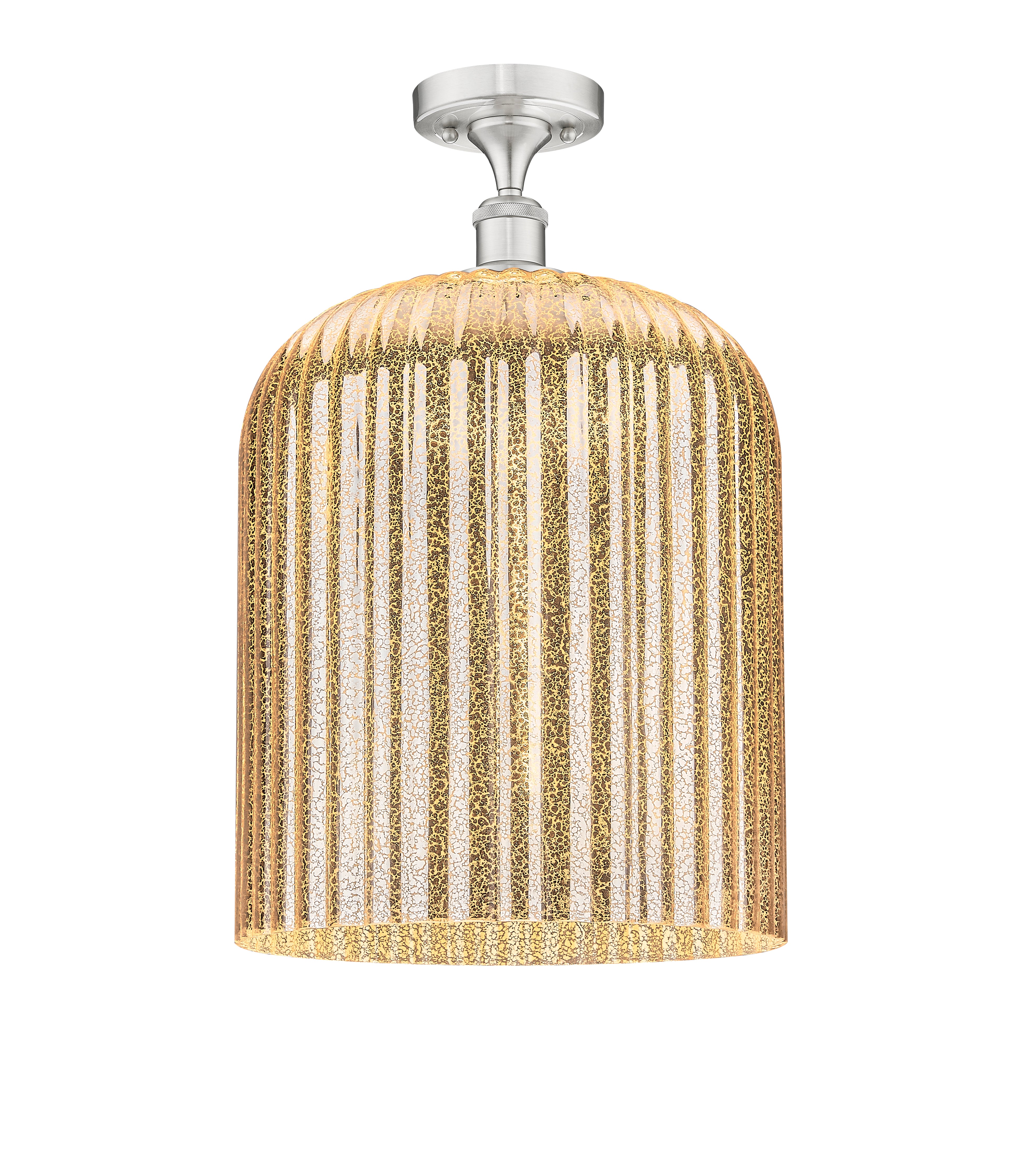 Ballston Semi-Flush Mount White Chrome