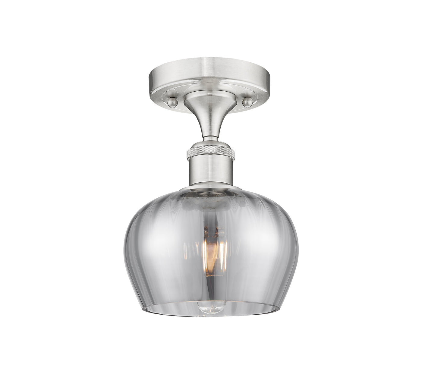 Ballston Semi-Flush Mount White Chrome