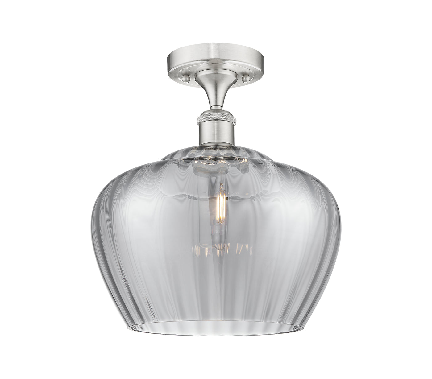 Ballston Semi-Flush Mount Chrome Brass