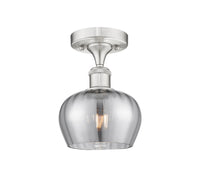 Ballston Semi-Flush Mount White Chrome