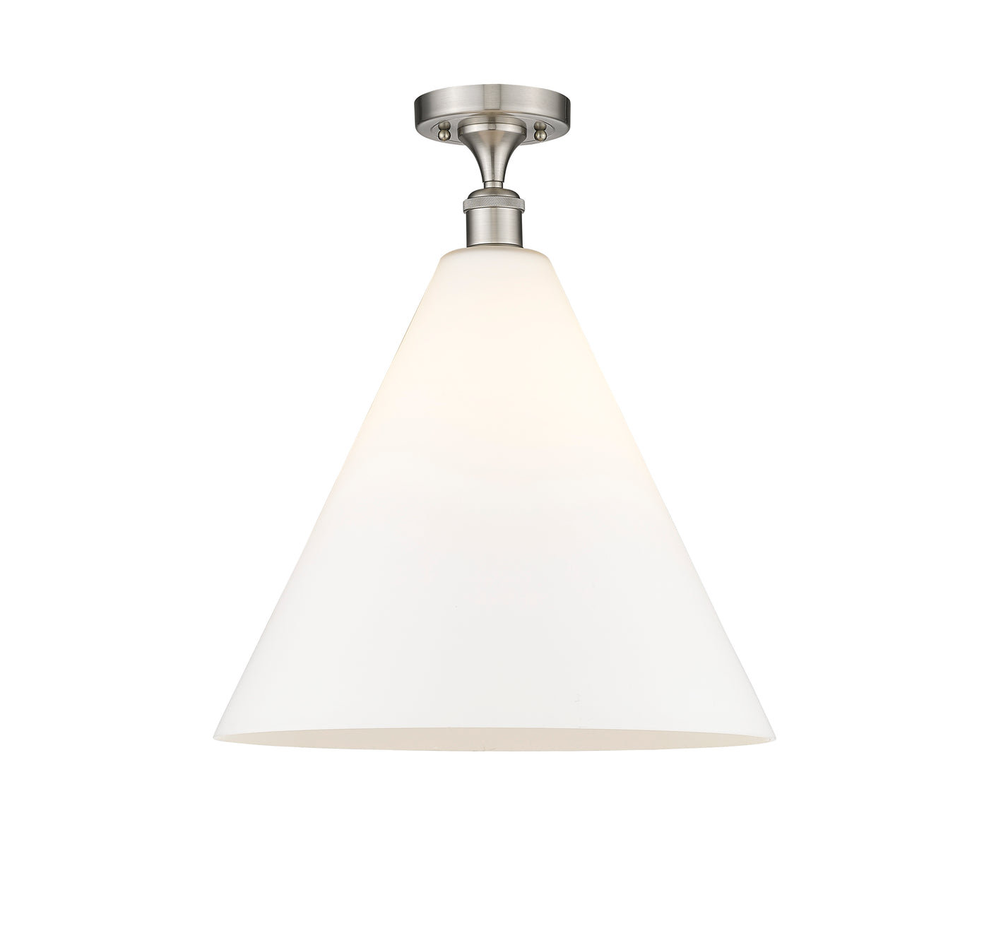 Ballston Semi-Flush Mount White Chrome