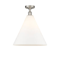 Ballston Semi-Flush Mount White Chrome