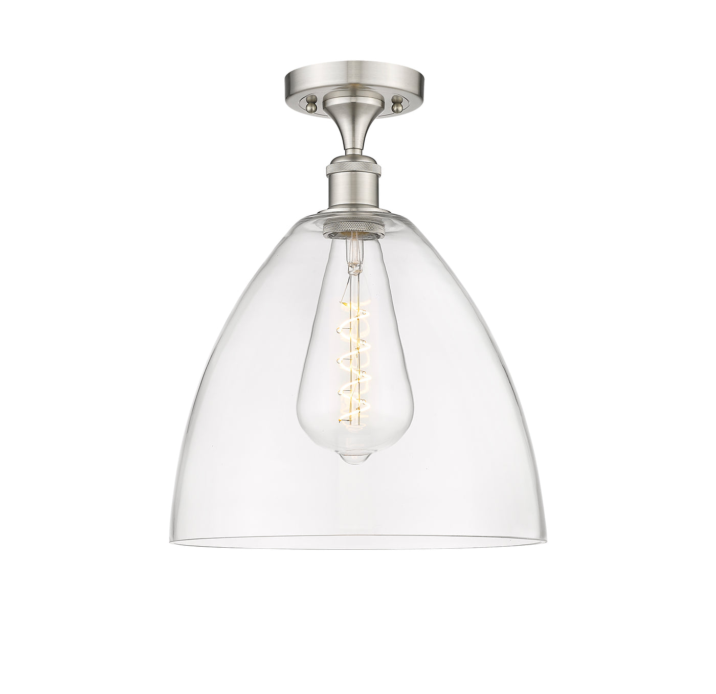 Ballston Semi-Flush Mount White Finish