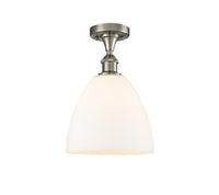 Ballston Semi-Flush Mount Cast Brass White