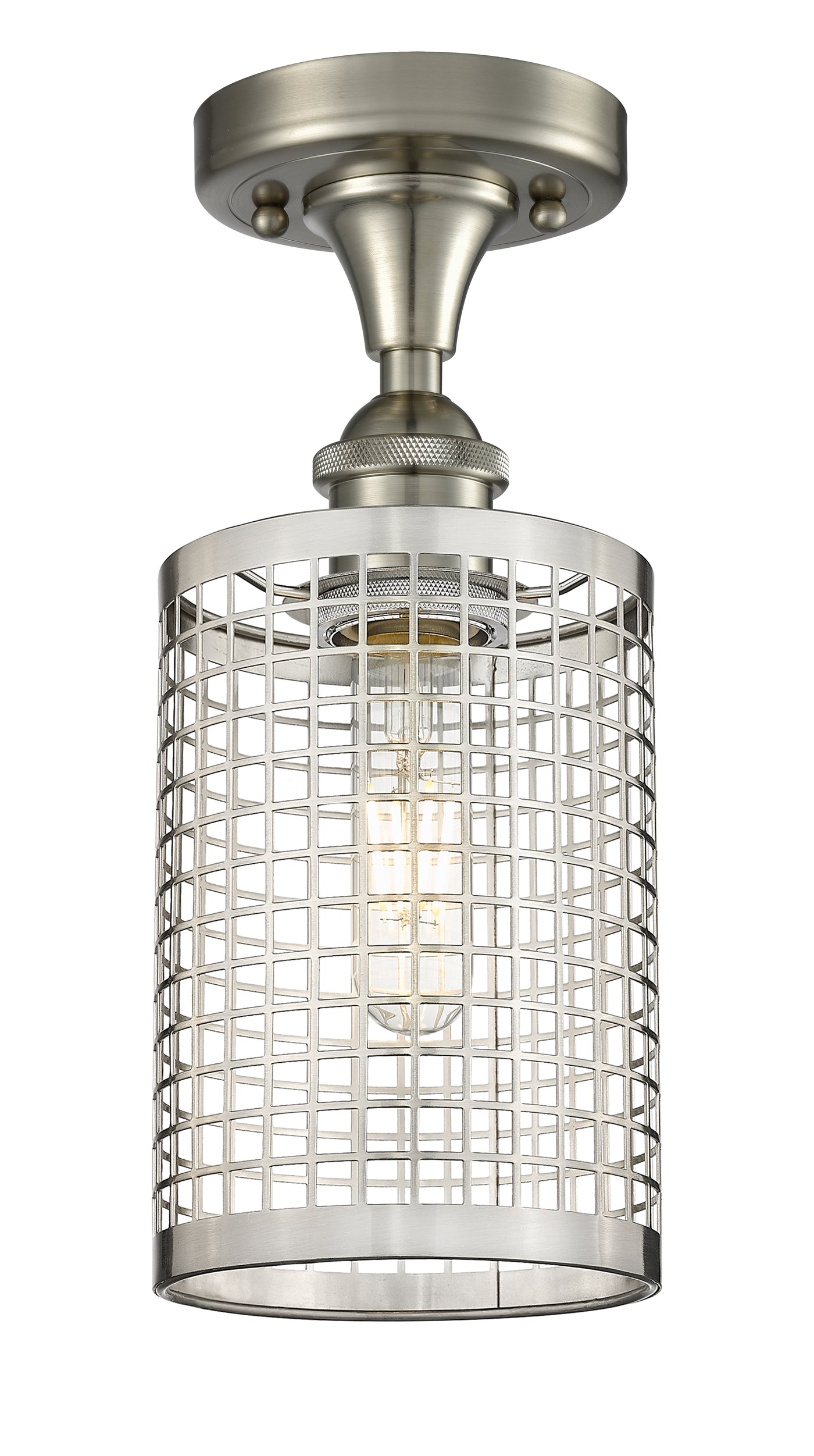 Ballston Semi-Flush Mount Polished Nickel