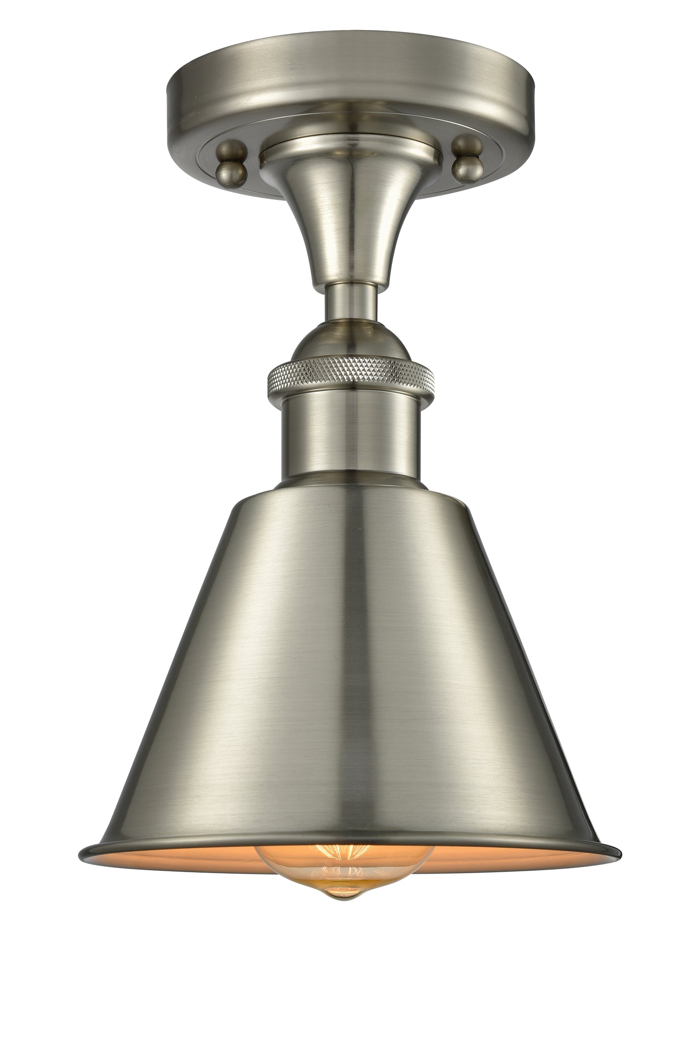 Ballston Semi-Flush Mount Cast Brass Chrome