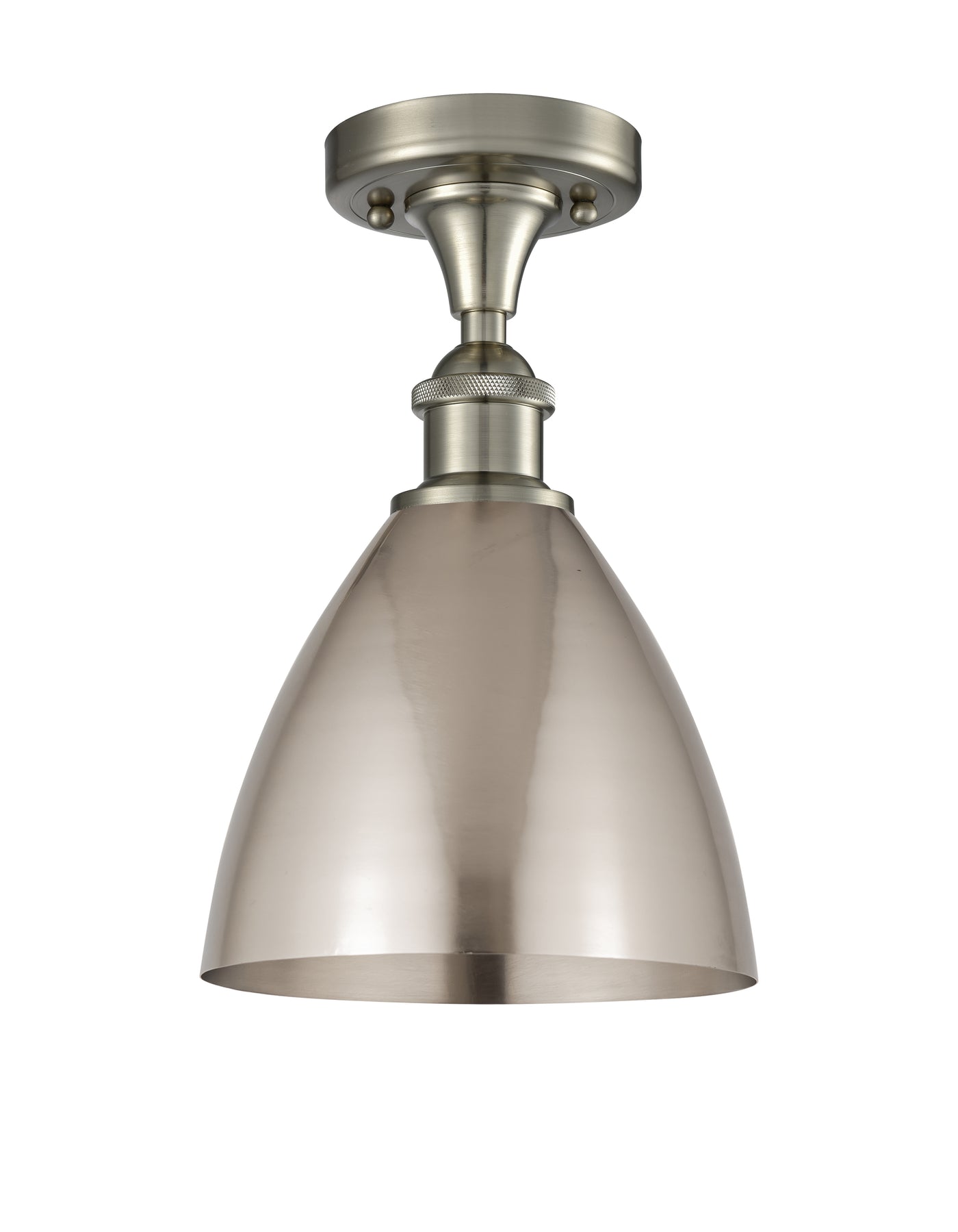 Ballston Semi-Flush Mount Cast Brass White