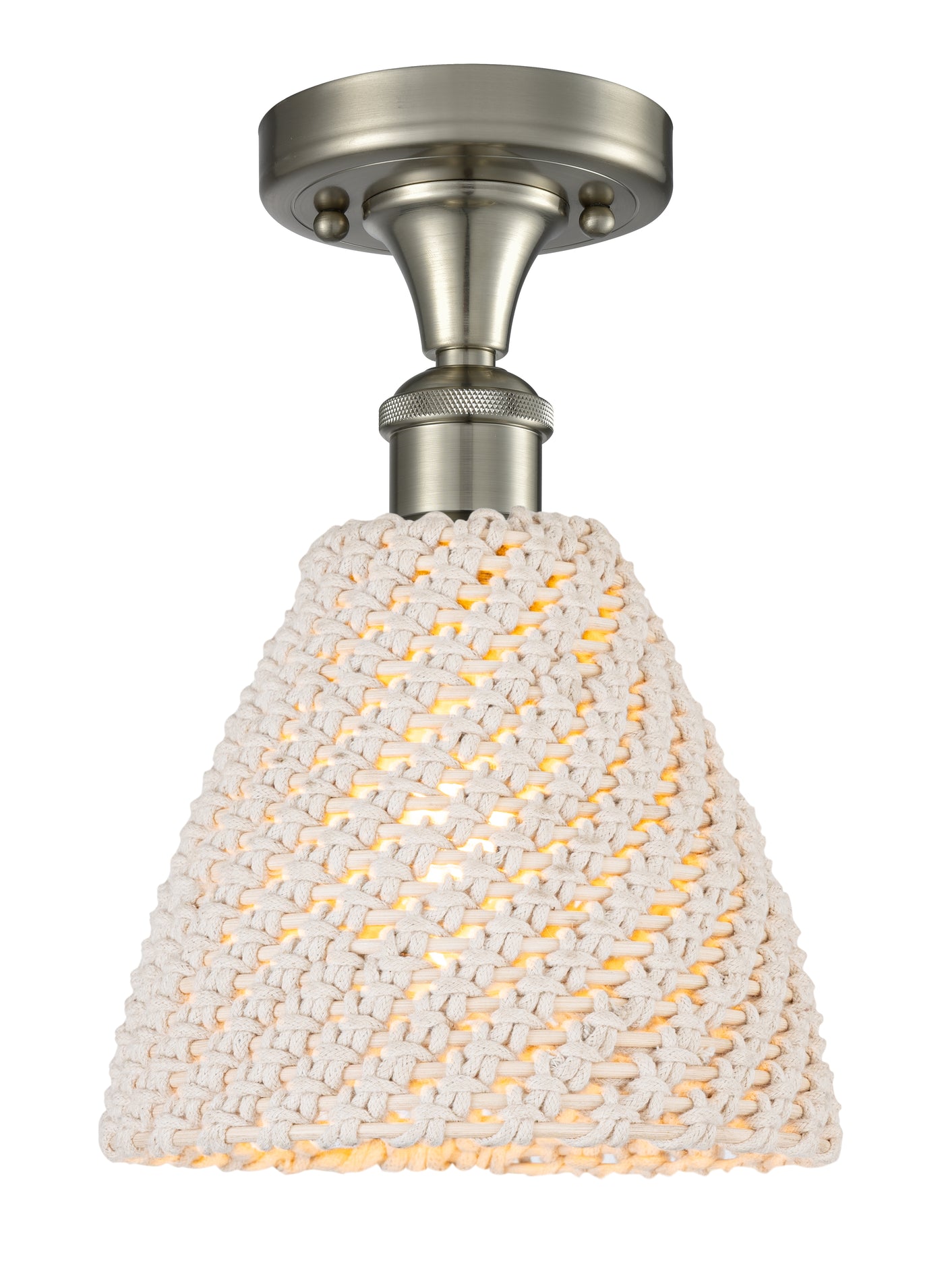 Ballston Semi-Flush Mount Brushed Satin Nickel