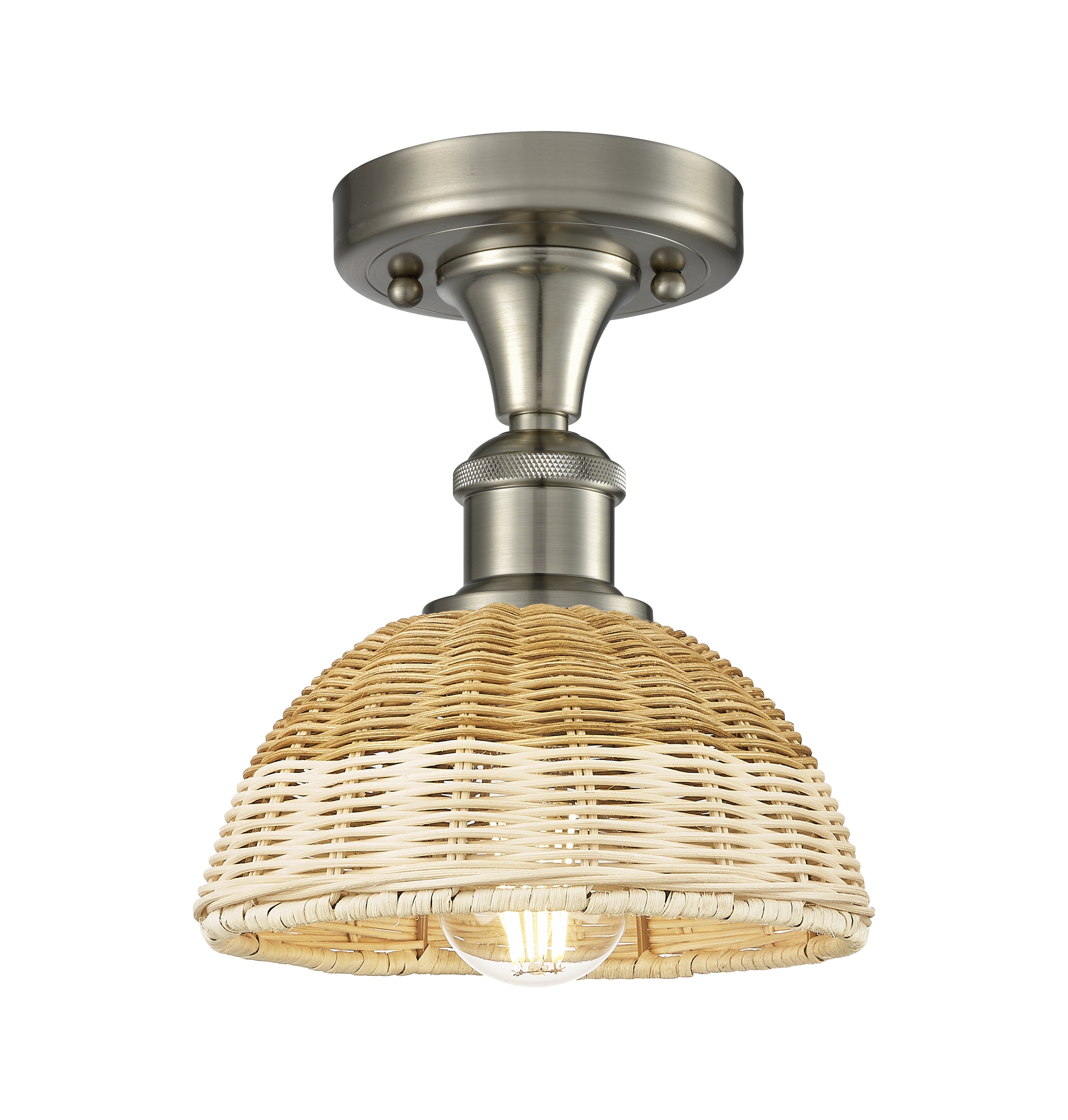Ballston Semi-Flush Mount Brushed Satin Nickel