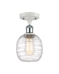 Ballston Semi-Flush Mount White Chrome